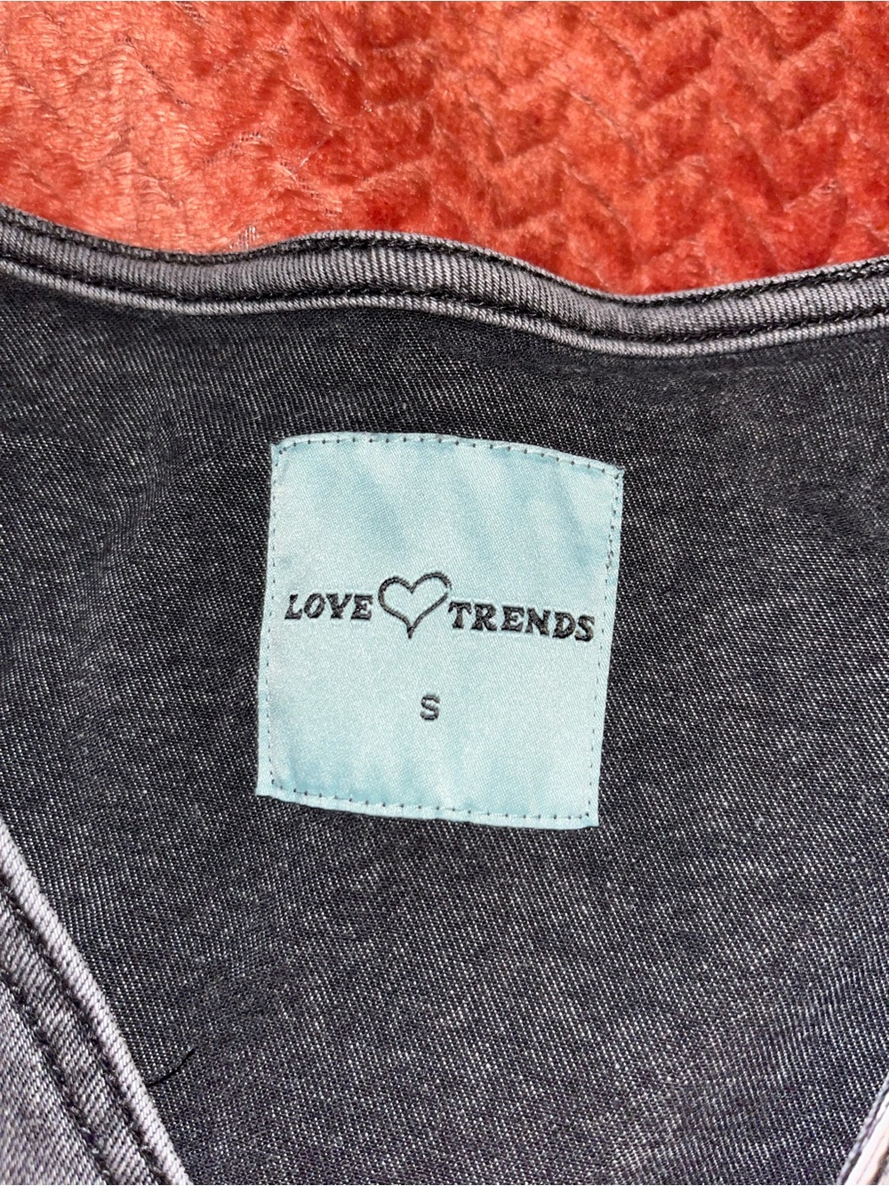 Love Trends Women's Washed Black Denim Vest - size S - Picture 4 of 4